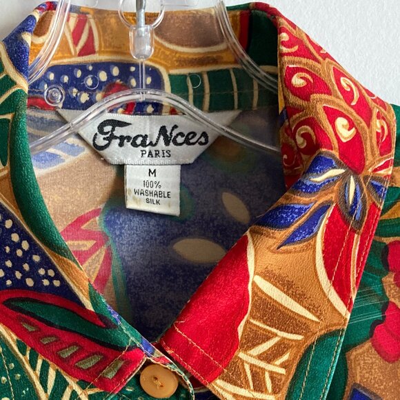 FraNces Paris Washable 100% Silk Shirt M - Picture 2 of 14